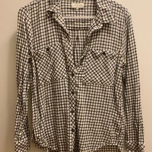 LUCKY BRAND. Plaid flannel - black and white